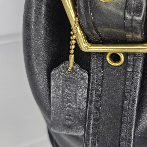 Coach Vintage 9952 Lula "Smith's Legacy" Black Leather Drawstring Bucket Bag - Picture 9 of 16